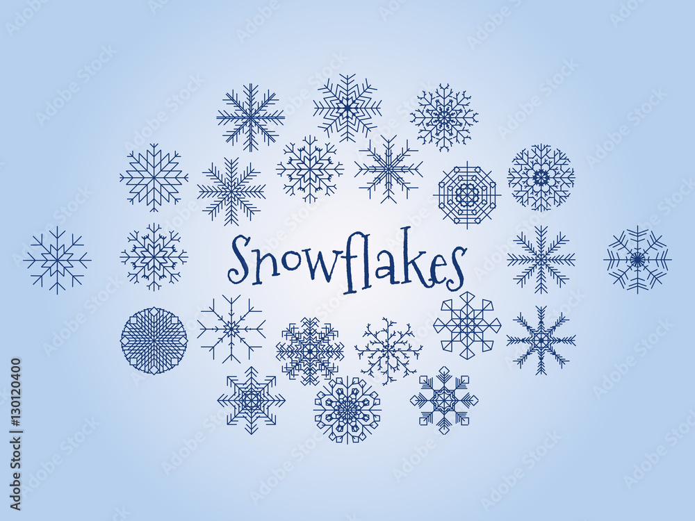 Snowflakes, winter background. Vector illustration. Snowflakes, winter background. Vector illustration.