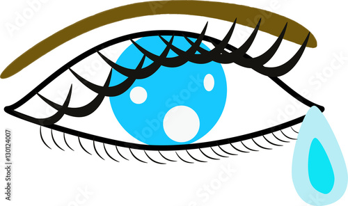 tear drop from an eye