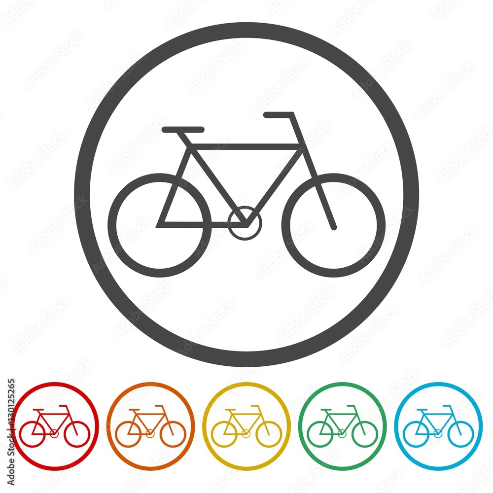 Bike icon. Bicycle flat icon 