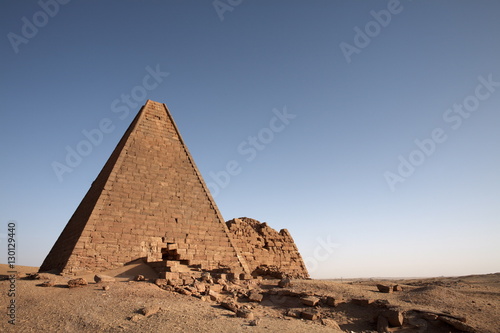 The pyramids at Jebel Barkal, used by Napatan Kings during the 3rd century BC, Karima, Sudan photo