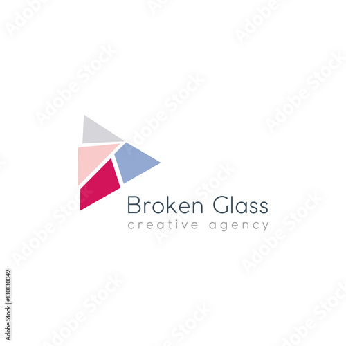 Broken glass logo