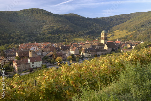 Kaysersberg from the vineyards, Haut Rhin, Alsace, France photo