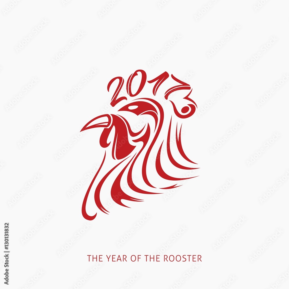 Vector illustration of rooster, symbol of 2017 on the chinese calendar Vector illustration of rooster, symbol of 2017 on the chinese calendar