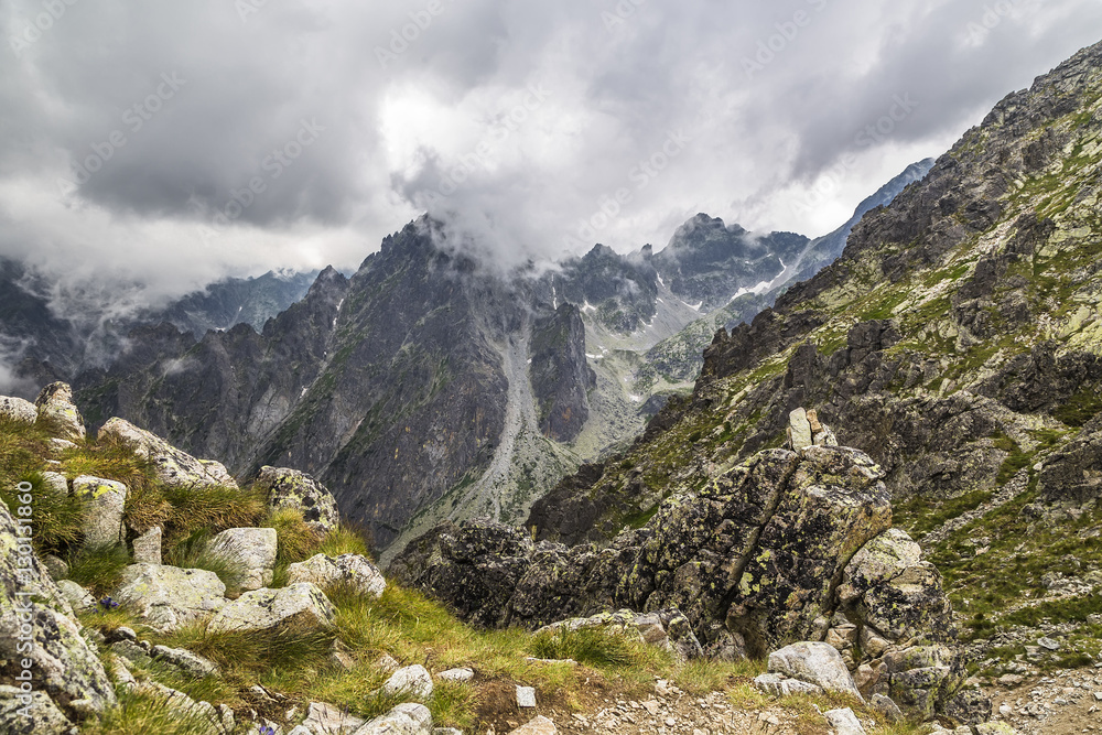 Mountain pass in the High Tatras