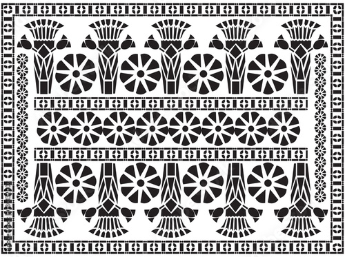 Greek pattern ornament. Ancient Hellenic decor. Vector antique meander borders