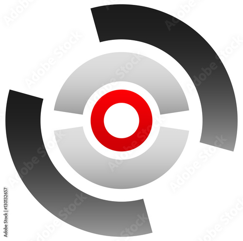 Crosshair icon, target symbol. Pinpoint, bullseye sign. Concentr