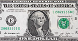 US one dollar bill close up, USA federal fed reserve note. Ameri