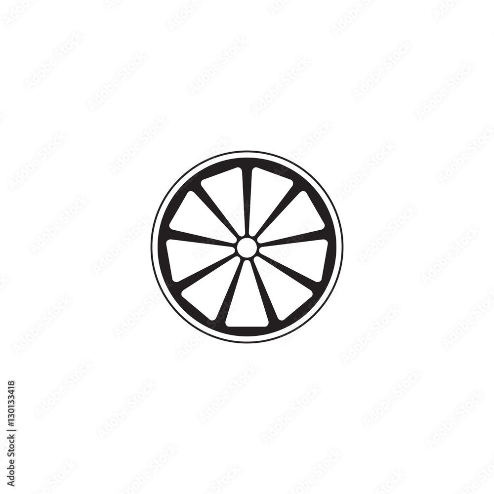 Orange solid icon, healthy fruit, vector graphics, a filled pattern on a white background, eps 10.