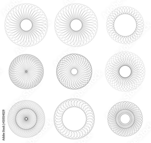 Geometric circle element(s). Abstract circular shape