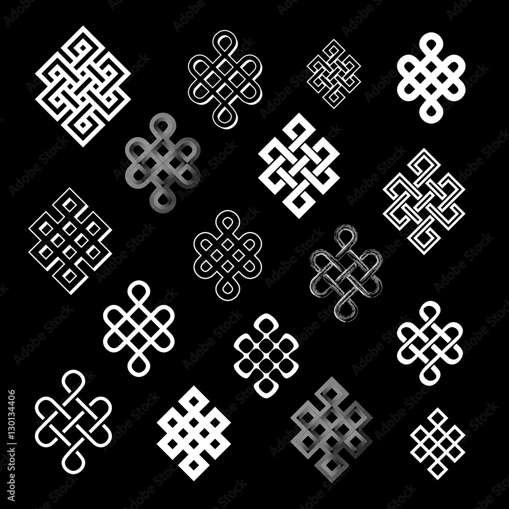 Set collection of the endless knots, palbeu Set collection of the endless knots, palbeu