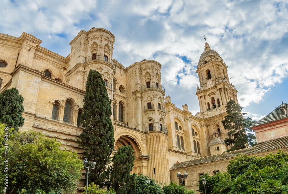 Malaga Cathedral in Andalusia, Spain