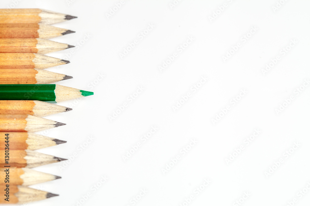 concept selection options with pencils on white background top view concept selection options with pencils on white background top view