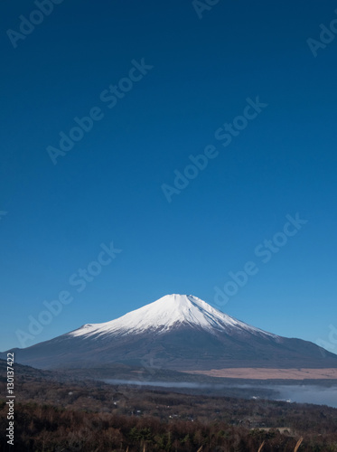 View of Fuji Mountain in winter