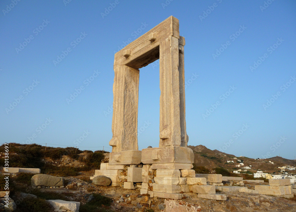Portara, Apollo Temple's entrance, Naxos island, Greece