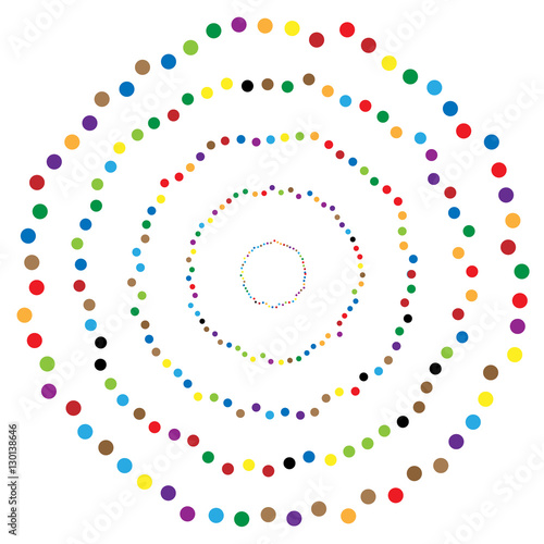 Random circles, dots abstract element, circular shape