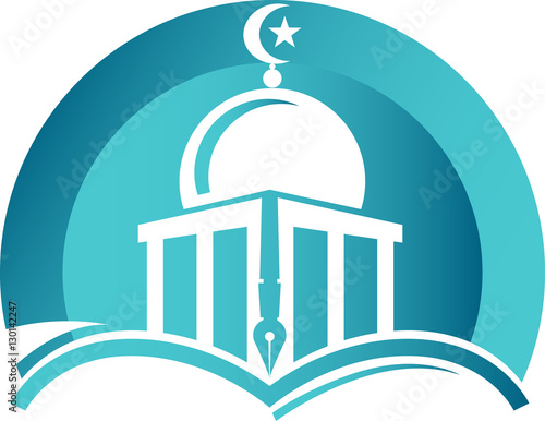 Vector abstract, Islamic learning center logo or symbol