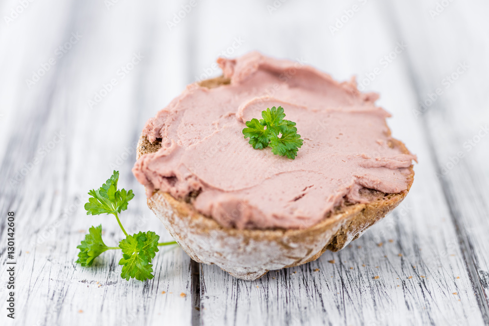 Liverwurst Sandwich (selective focus) Liverwurst Sandwich (selective focus)