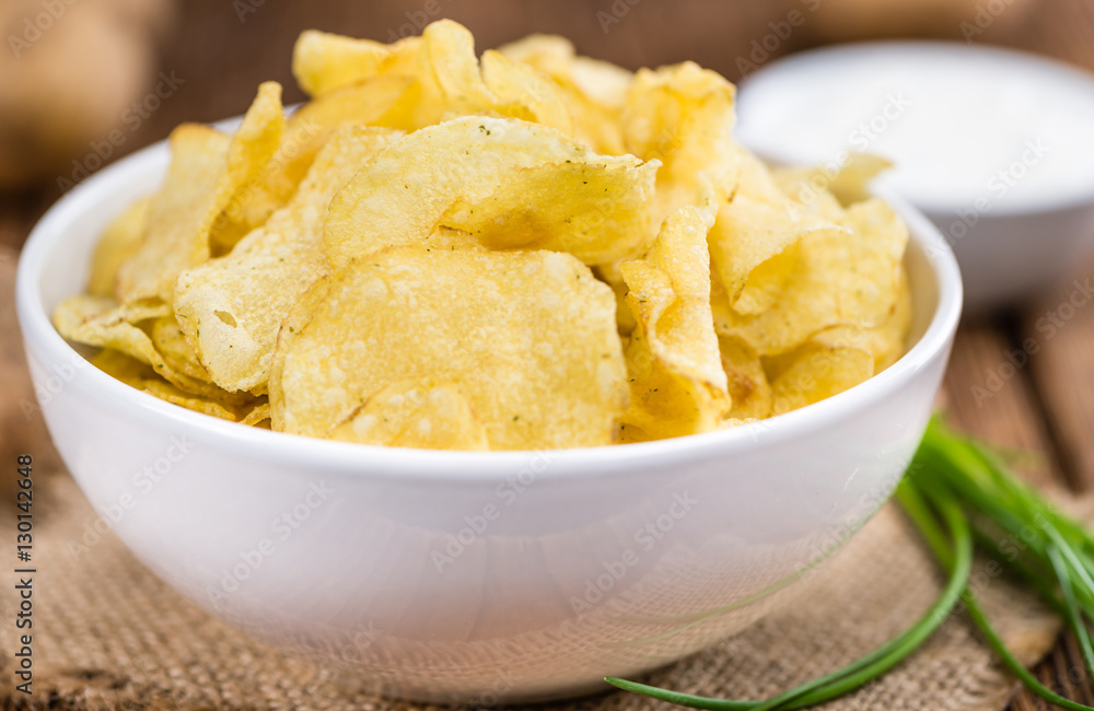 Portion of Potato Chips (Sour Cream taste) Portion of Potato Chips (Sour Cream taste)