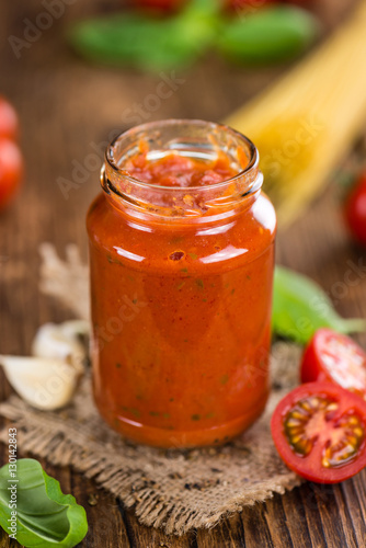 Tomato Sauce (selective focus, close-up shot)
