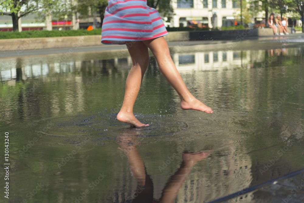 water spin girl splash fountain Stock Photo | Adobe Stock
