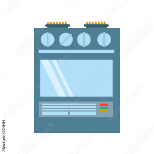 gas stove appliance kitchen home vector illustration eps 10