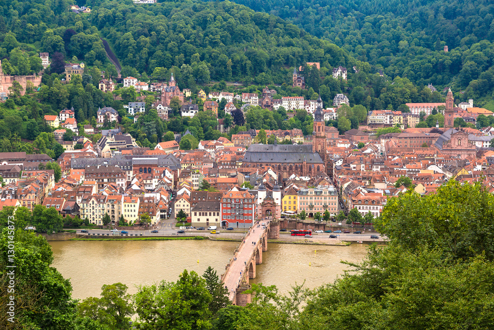 Panoramic aerial view of Heidelberg