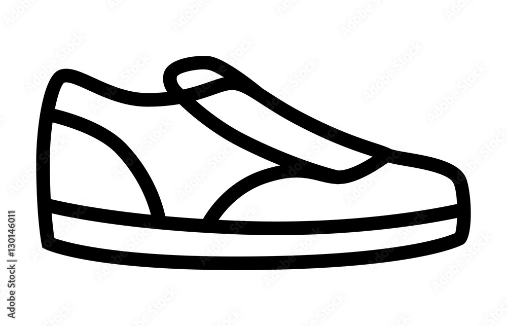 Sneaker / sneakers casual or athletic shoes line art icon for apps and  websites Stock Vector | Adobe Stock