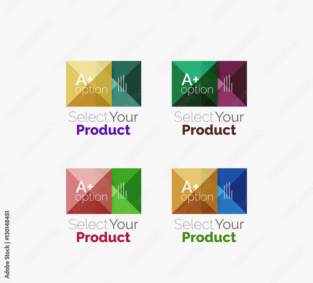 Set of square abstract background templates or infographics Set of square abstract background templates or infographics