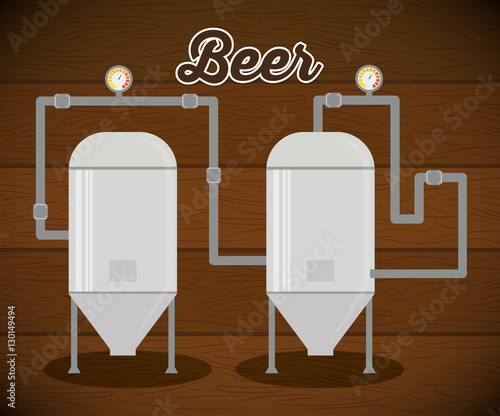 brewery beer production factory vector illustration eps 10