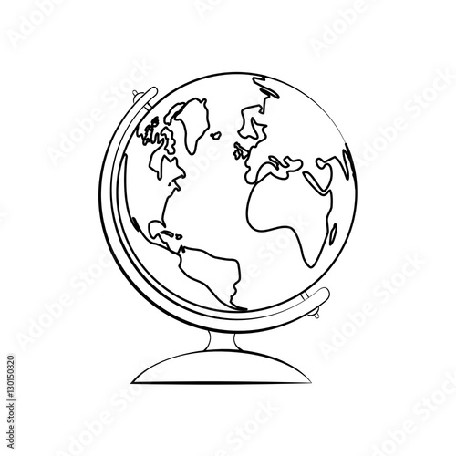 school world globe icon vector illustration graphic design