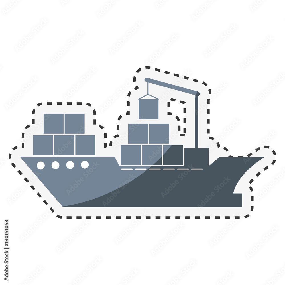 cargo ship isolated icon vector illustration design cargo ship isolated icon vector illustration design
