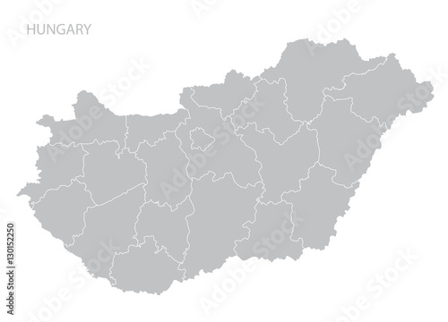 Map of Hungary.
