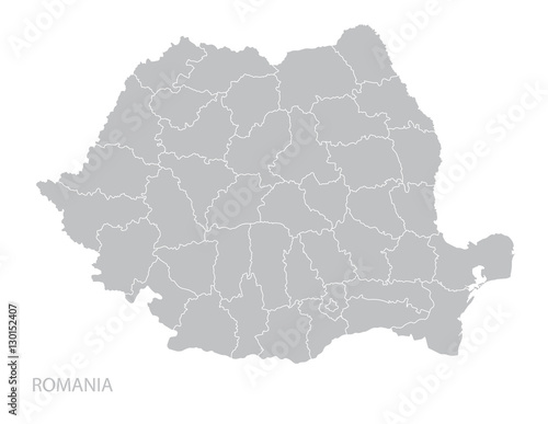 Obraz na plátně Map of Romania