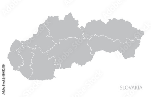 Map of Slovakia.