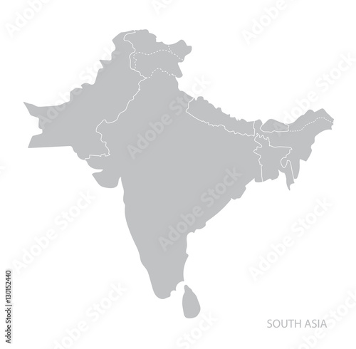 Map of South Asia.