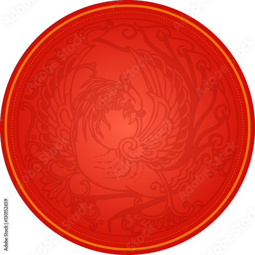 Chinese Traditional Phoenix Texture Material