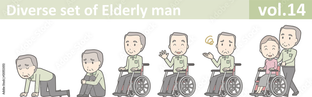 Diverse set of elderly man , EPS10 vector format vol.14 Diverse set of elderly man , EPS10 vector format vol.14