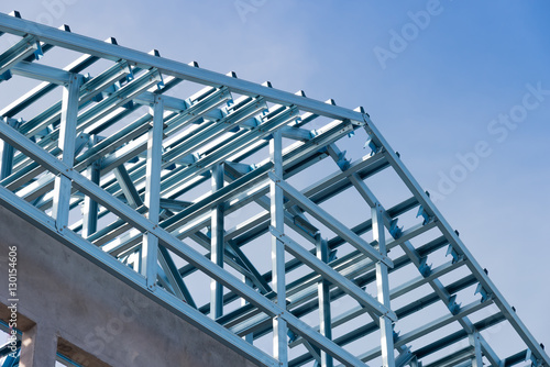 Structure of steel roof.
