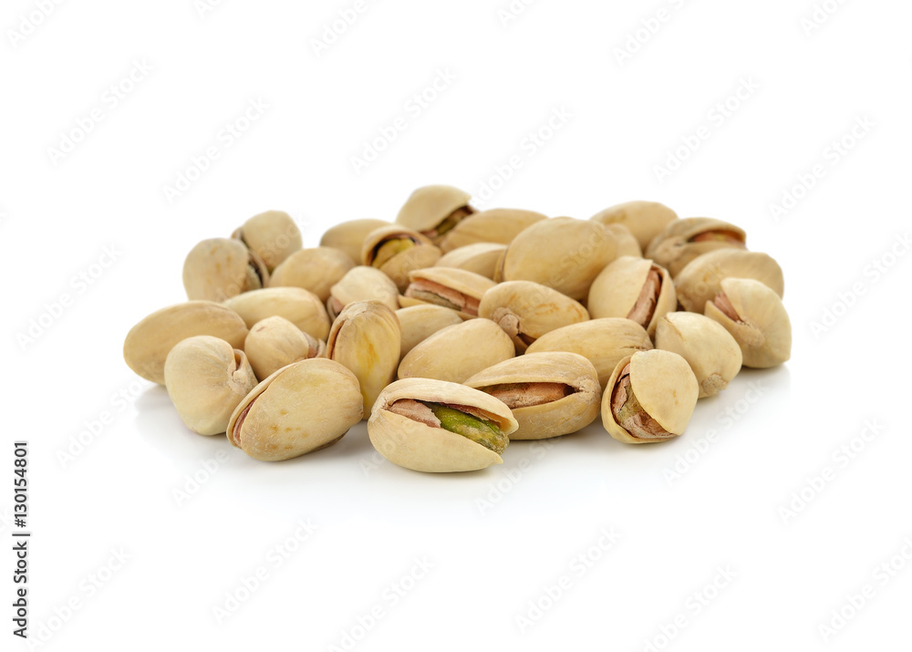Pistachio nuts. Isolated on a white background. Pistachio nuts. Isolated on a white background.