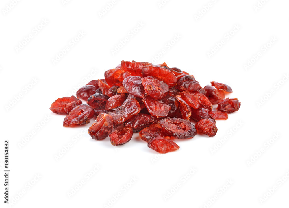 Dried cranberries isolated on white background Dried cranberries isolated on white background