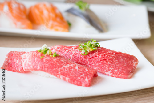 Japanese beef sushi
