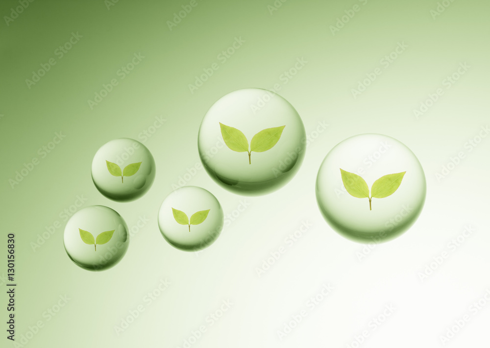 Plant shoots within sphere