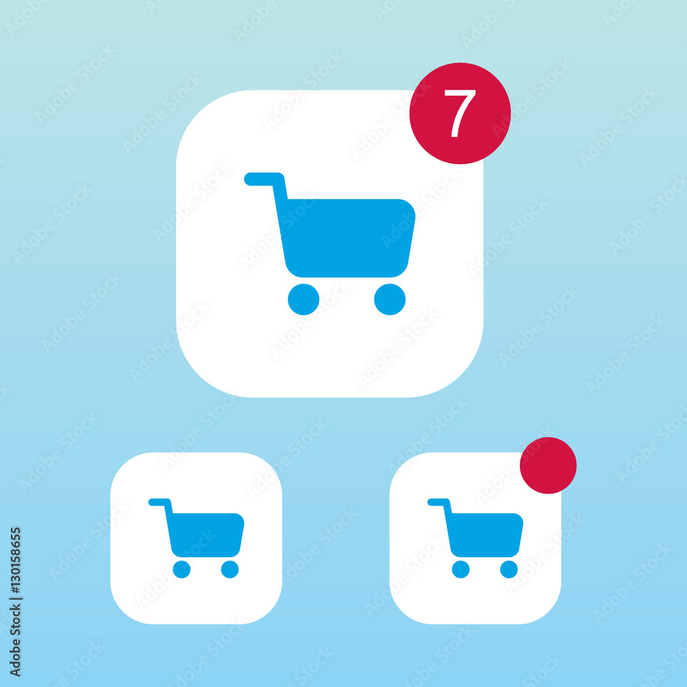 Shopping Cart Icon With Notification Shopping Cart Icon With Notification