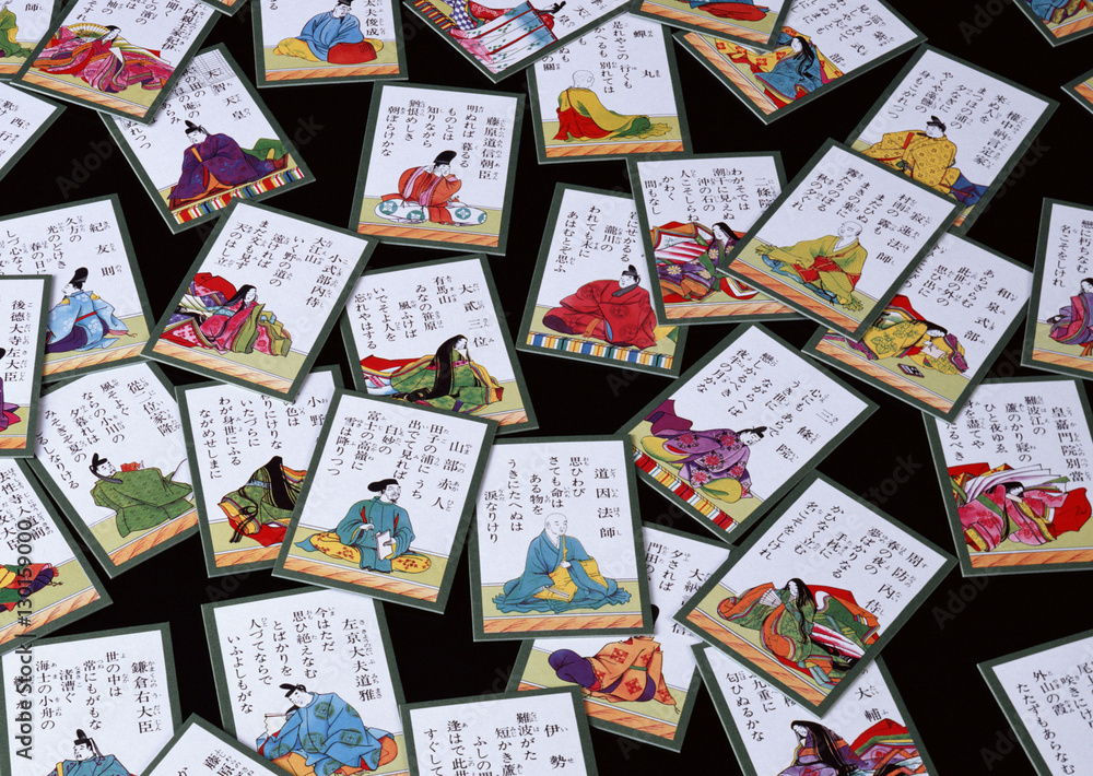 Play cards of the one hundred poets