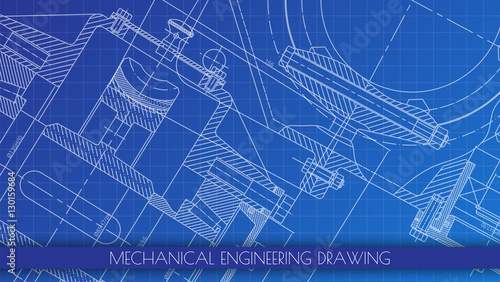 Mechanical Engineering drawing. Engineering Drawing Background.