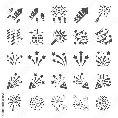 firework icon set 11, vector eps10
