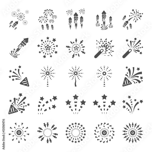 firework icon set 13, vector eps10