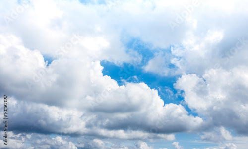 Beautiful blue sky with clouds. Nature Background. Outdoors