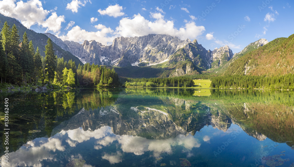 mountain lake in the Julian Alps, Italy