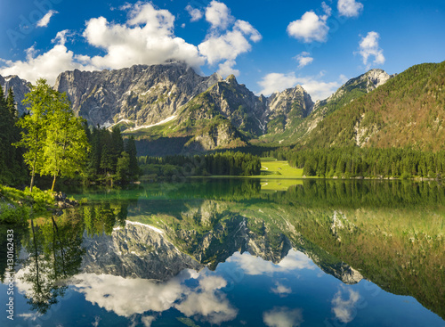 mountain lake in the Julian Alps, Italy